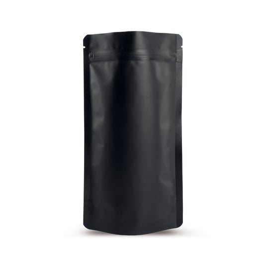 Doypack fosco preto — Vista principal, diretamente do fabricante Elke Plastic
