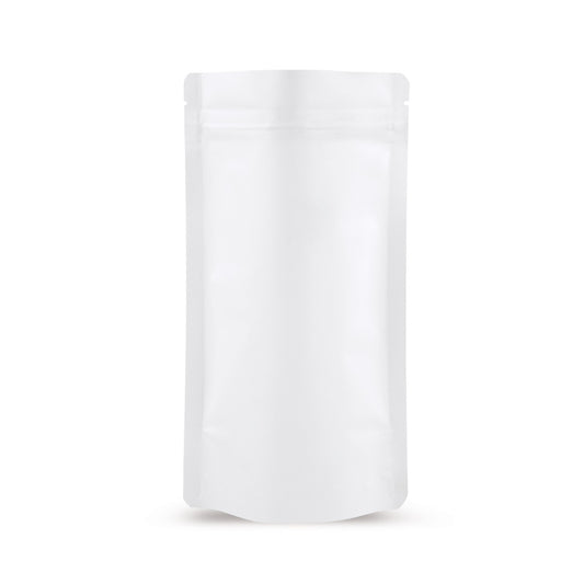 Doypack fosco branco — Vista principal, diretamente do fabricante Elke Plastic