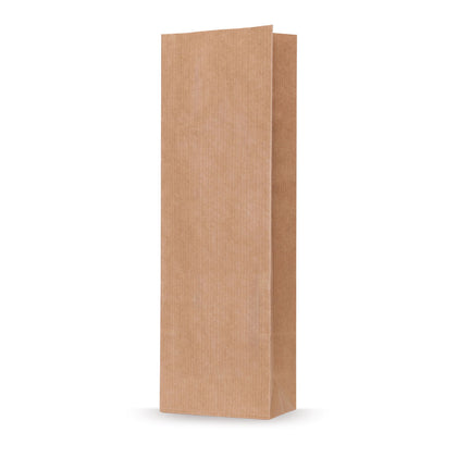 Saco de fundo bloco em papel kraft natural — Vista principal, diretamente do fabricante Elke Plastic