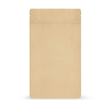 Doypack de papel kraft em materiais biodegradáveis — Vista principal do saco com aspeto de papel kraft, da El...