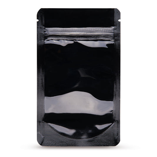 Doypack preto — Vista principal, diretamente do fabricante Elke Plastic
