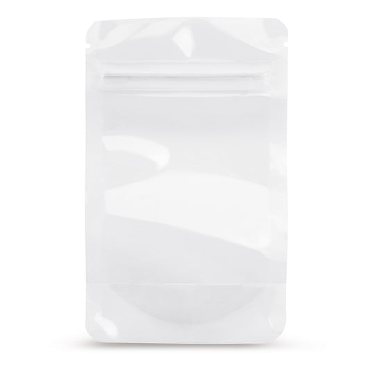 Doypack transparente em OPP — Vista detalhada do material OPP e da espessura da película