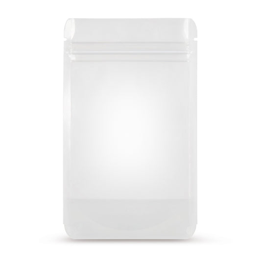 Doypack transparente — Vista detalhada do material e da qualidade de processamento